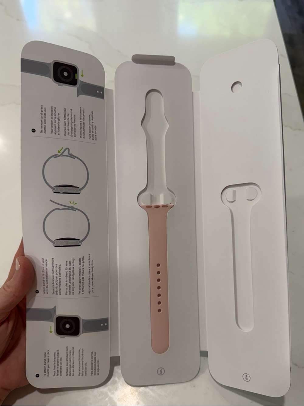 Apple Watch 40MM Silicone Sport Band for Smartwatch - Pink Sand (M/L BOTTOM)